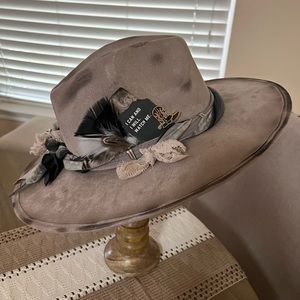 One of a kind distressed Fedora hat